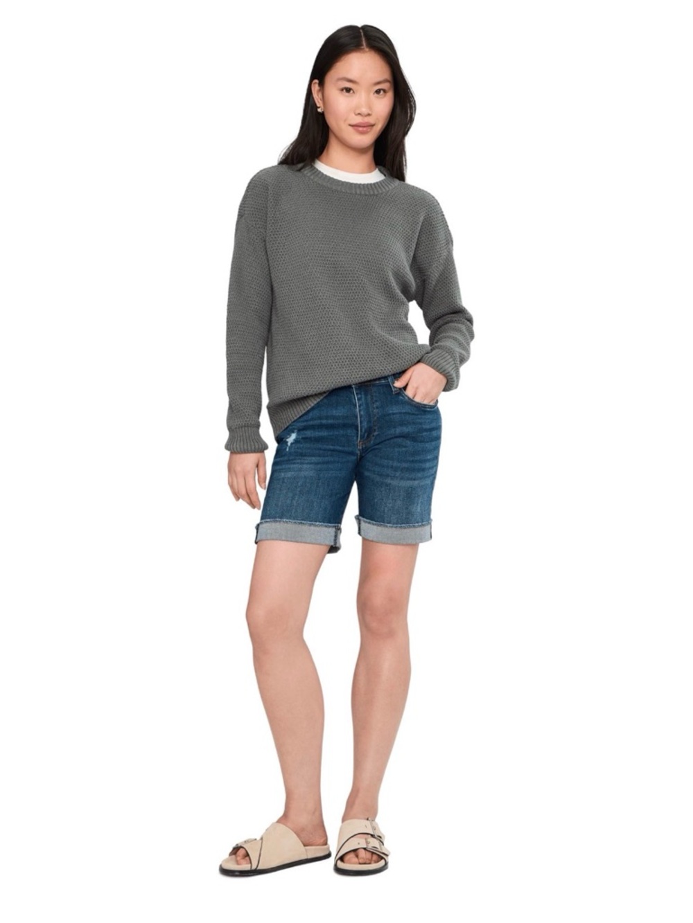Kut from the Kloth Distressed Catherine Boyfriend Jean Shorts - Picture 4 of 8